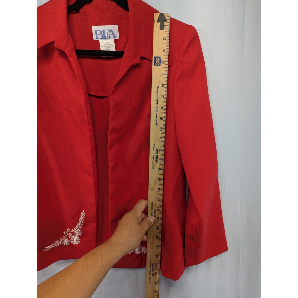 BFA Classics Red Embroidered Jacket‎ Piece Women's Size 10P - Picture 4 of 10